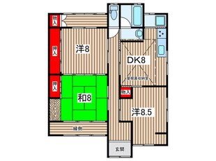 十六町貸家の物件間取画像